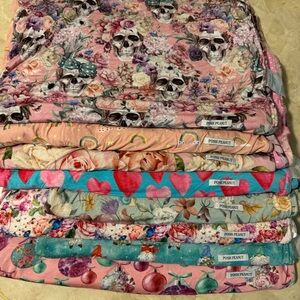 Bundle of 8 Posh Peanut Patoo Reversible Blankets